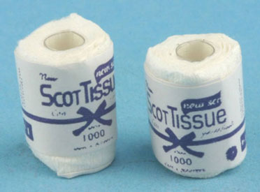 Dollhouse Miniature Toilet Tissue 2Pkg.